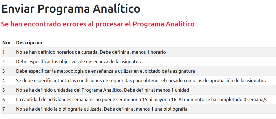 Programa incompleto